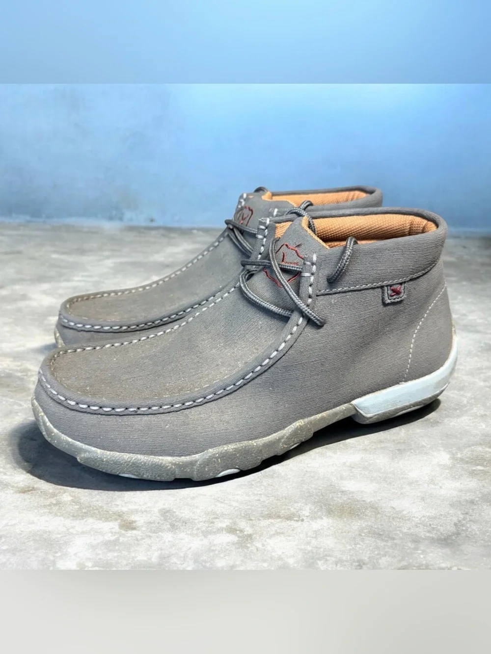 TWISTED X Men’s Chukka Driving Shoes - Gray Size 7M
